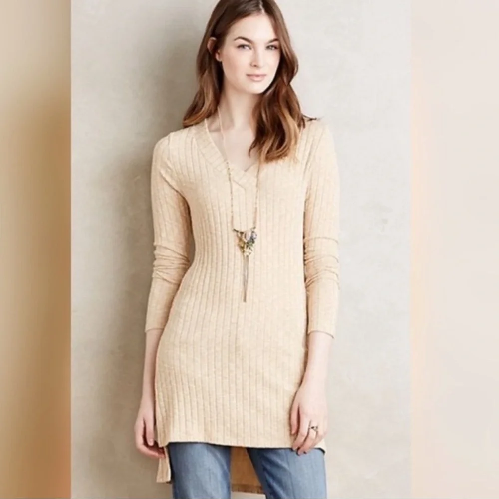 Anthropologie - Deletta beige tunic - Picture 1 of 8